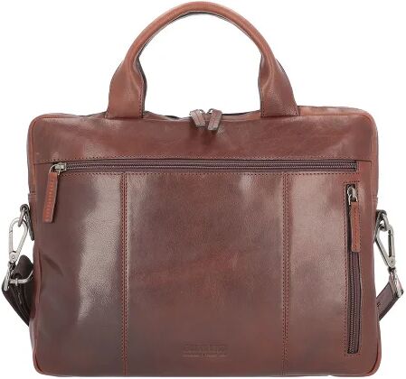 Leonhard Heyden Roma Aktentasche Leder 38 cm Laptopfach braun