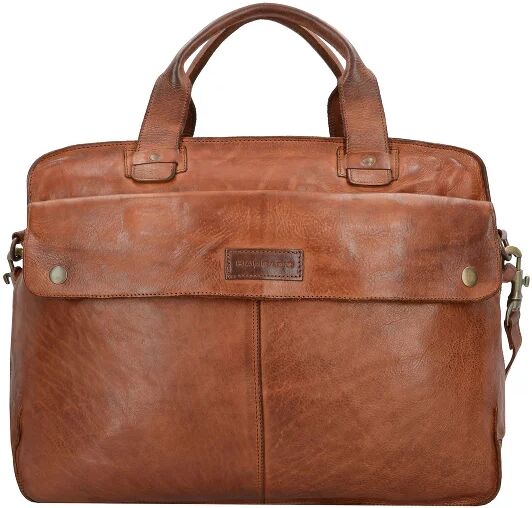 Harold's Saddle Aktentasche Leder 41 cm Laptopfach cognac