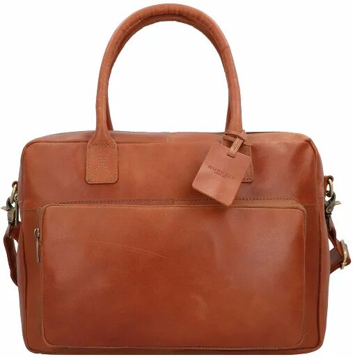 Burkely Vintage Mitch Aktentasche Leder 39 cm Laptopfach cognac