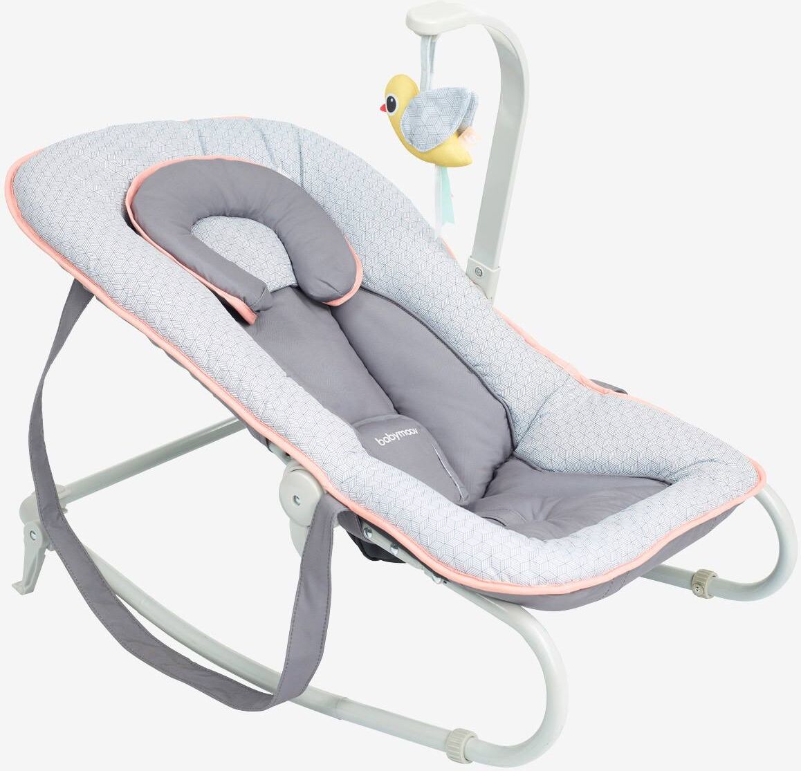 Babymoov Babywippe mit Spielzeug „Graphik" BABYMOOV® grau/pfirsich