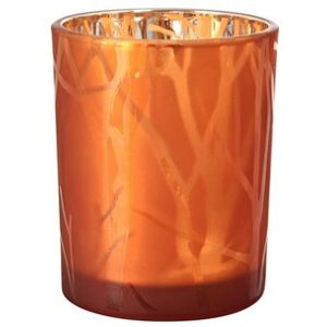 Duni Kerzenhalter Shimmer Mattiertes Glas Rust 100xØ80 mm 6 Stück