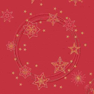 Serviette Dunisoft Star Shine red 40x40 cm 1/4 Falz 60 Stück