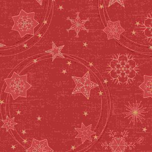 Duni Serviette Klassik Star Shine red 40x40 cm 4lagig 1/4 Falz 50 Stück