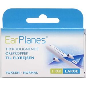 Earplanes large - trykudlignende ørepropper 1 par