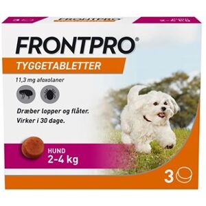 FRONTPRO 11,3 mg (Håndkøb, apoteksforbeholdt) 3 stk Tyggetabletter - Flåtmiddel - Loppemiddel