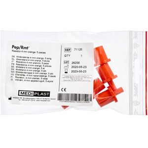 Mediplast Pepfløjte modstand orange 4mm Medicinsk udstyr 5 stk