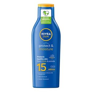 NIVEA Protect & Moisture Lotion SPF 15 200 ml - Hudpleje
