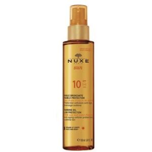 Nuxe Tanning Oil Face & Body Spf10 150 Ml - Ansigtscreme Med Solfaktor - Hudpleje