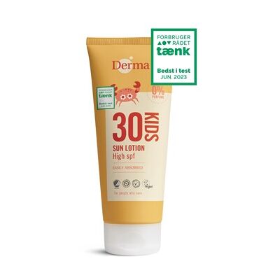 DERMA SUNKIDS Børne solcreme SPF 30 - Hypoallergen og vandafvisende DERMA SUNKIDS Børne solcreme SPF 30 - Hypoallergen og vandafvisende