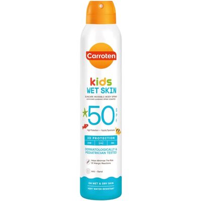Carroten SPF 50 Wet Skin Solcreme Spray - Børn UV Beskyttelse Carroten SPF 50 Wet Skin Solcreme Spray - Børn UV Beskyttelse