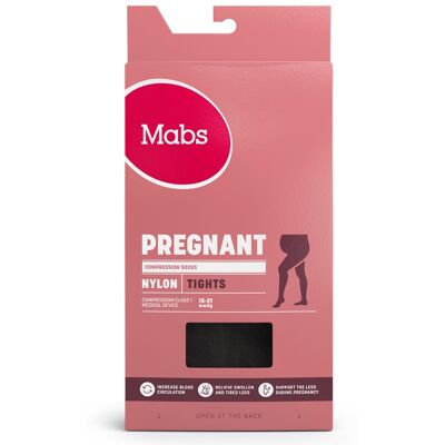Mabs Sorte Graviditetskompressionsstrømper - Benstøtte Mabs Sorte Graviditetskompressionsstrømper - Benstøtte