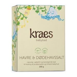 KRAES Havre/Dødehavssalt Babybad Pulver 200 g - Babypleje