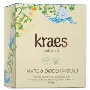 KRAES Havre/Dødehavssalt Babybad Pulver 600 g - Babypleje