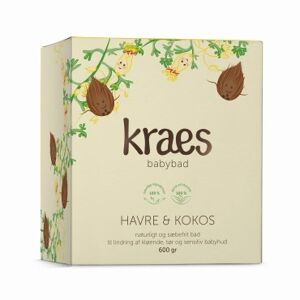 KRAES Havre/Kokos Babybad Pulver 600 g - Babypleje