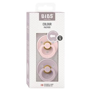 BIBS Colour 2 PACK Latex Size 1 Blossom/Dusky Lilac 2 stk