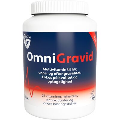 Biosym OmniGravid - Prenatal vitaminer - 25 næringsstoffer - Vegansk Biosym OmniGravid - Prenatal vitaminer - 25 næringsstoffer - Vegansk