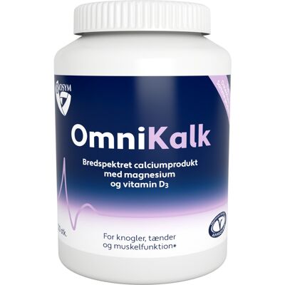 Biosym OmniKalk - Calcium, Magnesium & D3 - Knogle- og Immunforsvarsstøtte Biosym OmniKalk - Calcium, Magnesium & D3 - Knogle- og Immunforsvarsstøtte