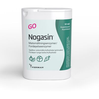 Biosym Nogasin Go Fordøjelsesenzymer - 50 Tabletter Biosym Nogasin Go Fordøjelsesenzymer - 50 Tabletter