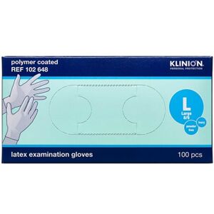 Klinion Protection Latexhandske Pudderfri Str. L Medicinsk udstyr 100 stk