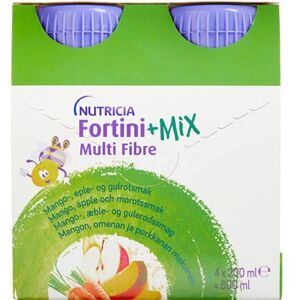 Nutricia Fortini+mix mul.fib.man æbl gu 4 x 200 ml - Børneernæring