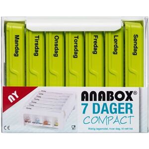 Anabox Compact 7 Dage Grøn Medicinsk udstyr 1 stk