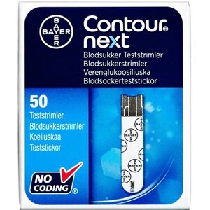 bayer Contour Next Blodsukker Teststrimler Medicinsk udstyr 50 stk - Blodsukkermåler