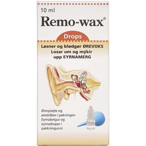 Remo-wax øredråber med øresprøjte Medicinsk udstyr 10 ml Remo - wax