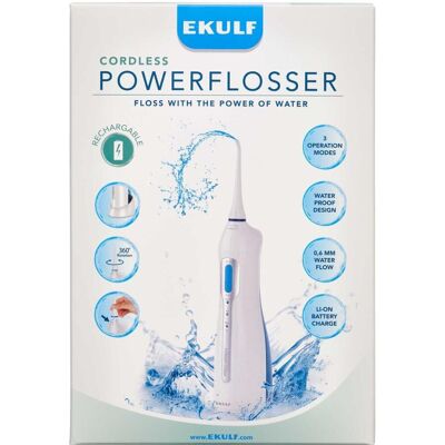 Ekulf Trådløs Powerflosser - Elektrisk vandstøtter Ekulf Trådløs Powerflosser - Elektrisk vandstøtter