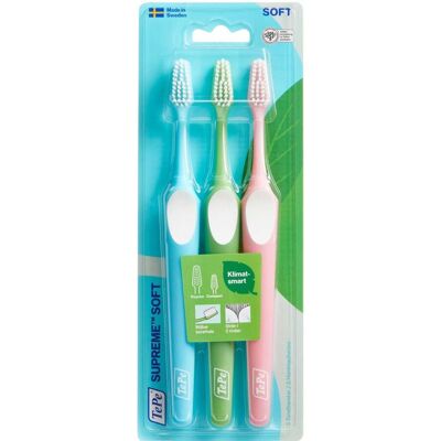 TePe Supreme Soft Tandbørste 3 stk TePe Supreme Soft Tandbørste 3 stk