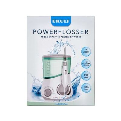 EKULF PowerFlosser - Mundskylleapparat - 6 dl Vandbeholder EKULF PowerFlosser - Mundskylleapparat - 6 dl Vandbeholder