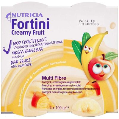 Nutricia Nutricia Fortini Creamy Frugt Sommer 4x100g - Suppler Nutricia Nutricia Fortini Creamy Frugt Sommer 4x100g - Suppler
