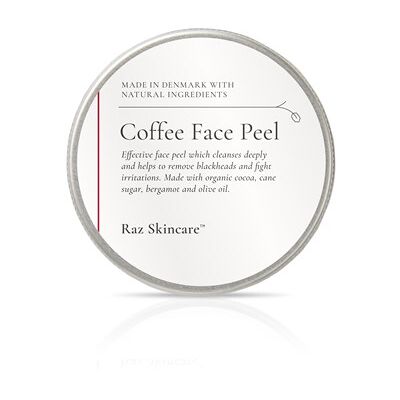 Raz Skincare Coffee Face Peel - Organisk dybderensende ansigtsmaske til alle hudtyper Raz Skincare Coffee Face Peel - Organisk dybderensende ansigtsmaske til alle hudtyper