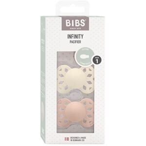 BIBS Infinity 2 PACK Silicone Symmetrical Size 1 Ivory/Blush 2 stk