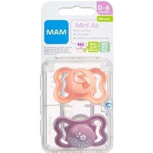 Mam air silicone pink 0-6mdr 2 stk