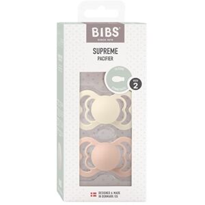 BIBS Supreme 2 PACK Silicone Ivory/Blush size 2 2 stk BIBS sut