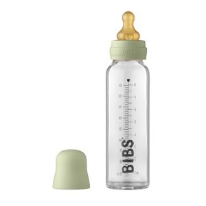 BIBS Baby Glass Bottle Complete Set Latex 225ml Sage 1 stk