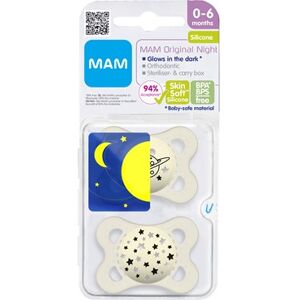 MAM sut - MAM Original Night Sut 0-6 Mdr. Assorterede Farver 2 stk