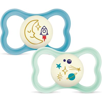 MAM Air Night Silk 6-16m 2p Box V Blue 2 stk MAM Air Night Silk 6-16m 2p Box V Blue 2 stk