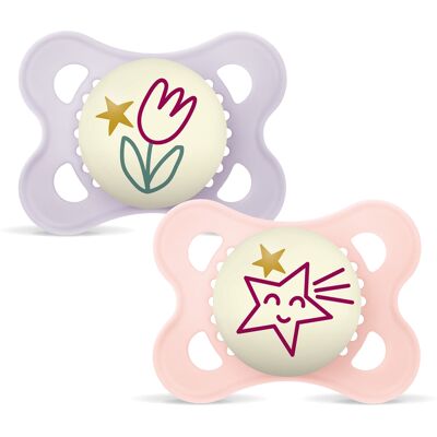 MAM Original Night Silk 0-6m 2p Box V Pink 2 stk MAM Original Night Silk 0-6m 2p Box V Pink 2 stk