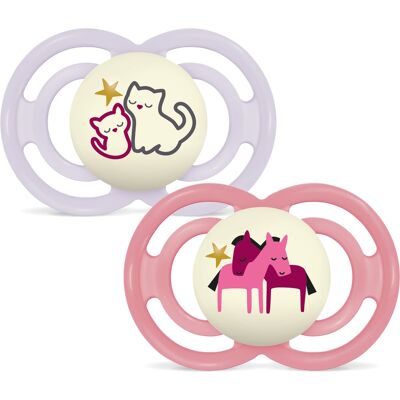 MAM Perfect Night Silk 6-16m 2p Box V Pink 2 stk MAM Perfect Night Silk 6-16m 2p Box V Pink 2 stk