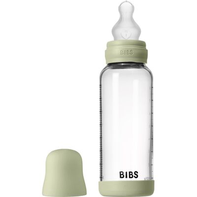 BIBS Baby Glass Bottle Silikone Medium Flow Salvie - Babyflaske BIBS Baby Glass Bottle Silikone Medium Flow Salvie - Babyflaske