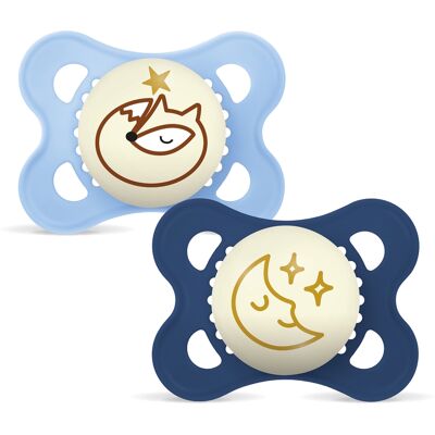 MAM Original Night Silk 0-6m 2p Box V Blue 2 stk MAM Original Night Silk 0-6m 2p Box V Blue 2 stk