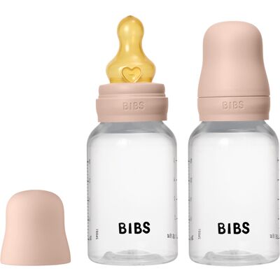 BIBS Baby Bottle Round Latex 2 pack 150 ml Slow Flow Blush 2 stk BIBS Baby Bottle Round Latex 2 pack 150 ml Slow Flow Blush 2 stk