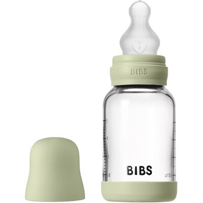BIBS Baby Glasflaske Silikone Langsom Strøm Salvie - Baby Glasflaske BIBS Baby Glasflaske Silikone Langsom Strøm Salvie - Baby Glasflaske