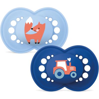 MAM Original Silk 6-16m 2p Box V Blue 2 stk MAM Original Silk 6-16m 2p Box V Blue 2 stk