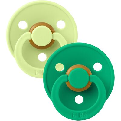BIBS Pacifier Colour 2 pack Latex Size 1 Matcha/Cactus 2 stk BIBS Pacifier Colour 2 pack Latex Size 1 Matcha/Cactus 2 stk