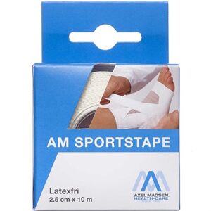 AM Sportstape Latexfri 2,5 cm x 10 m Medicinsk udstyr 1 stk Axel Madsen