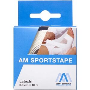 AM Sportstape Latexfri 3,8 cm x 10 m Medicinsk udstyr 1 stk Axel Madsen
