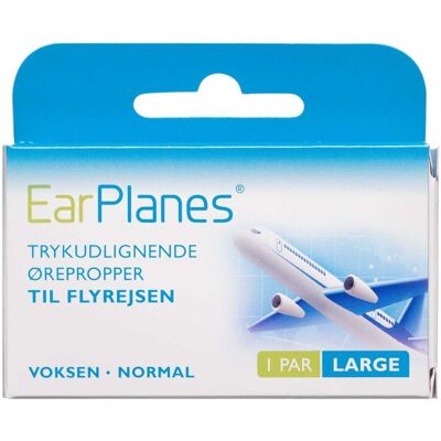 EarPlanes Large Trykudlignende Ørepropper 1 par EarPlanes Large Trykudlignende Ørepropper 1 par