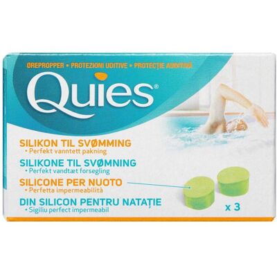 Quies Vandtætte Silikone-Ørepropper - 3 Par Quies Vandtætte Silikone-Ørepropper - 3 Par